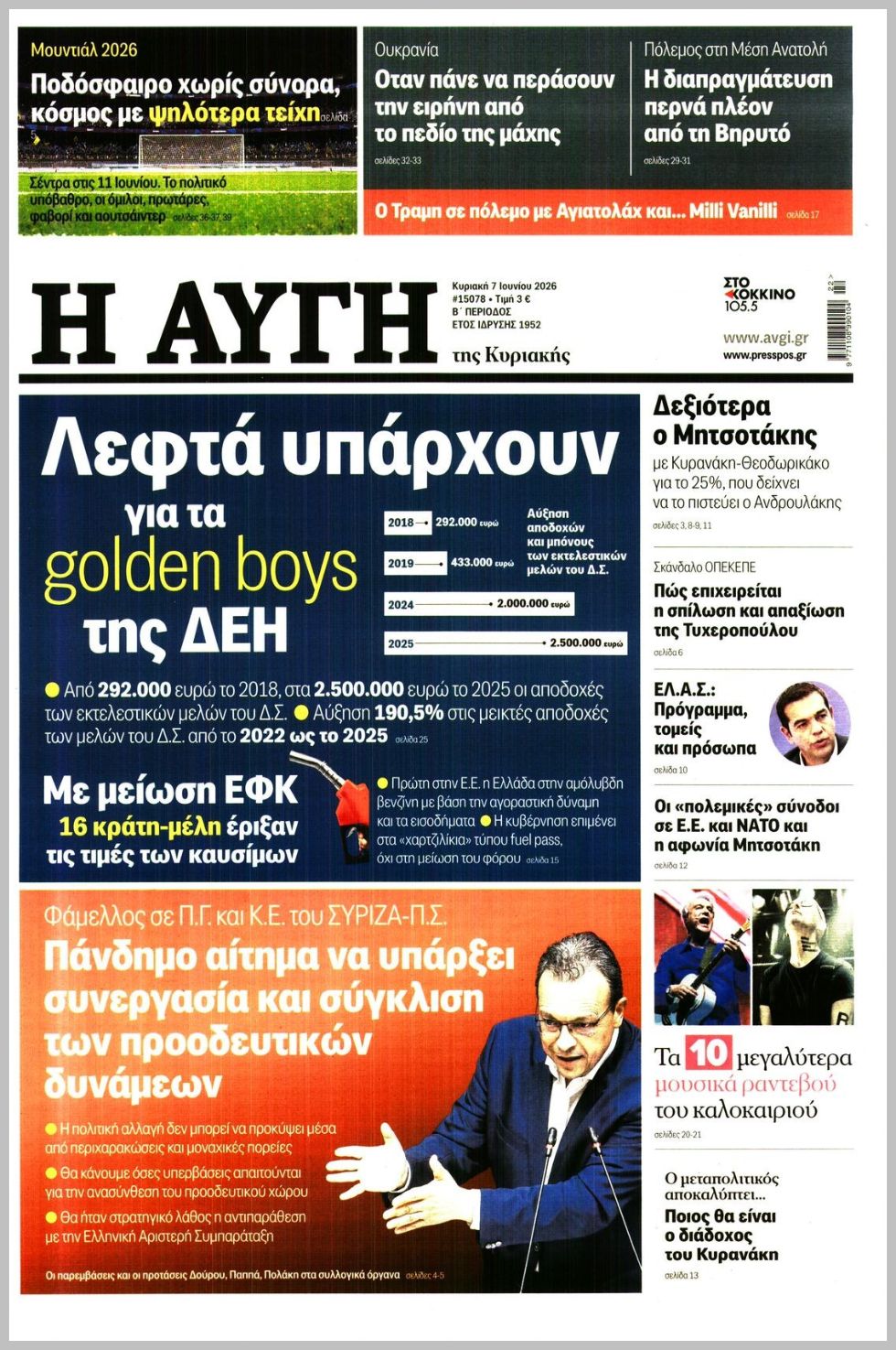 ΑΥΓΗ ΤΗΣ ΚΥΡΙΑΚΗΣ