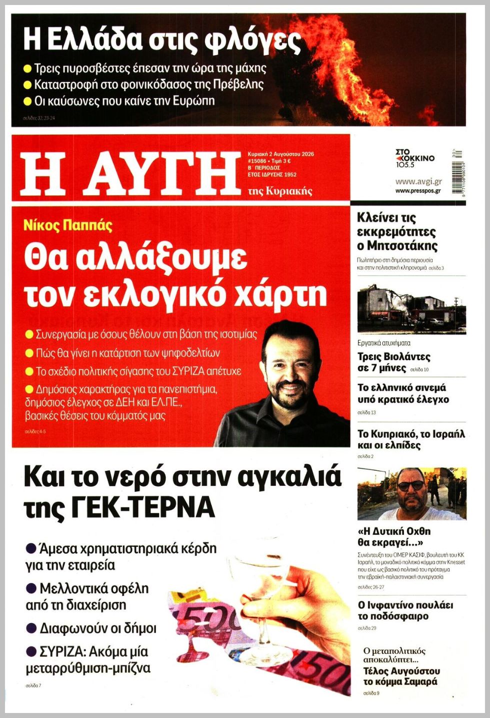 ΑΥΓΗ ΤΗΣ ΚΥΡΙΑΚΗΣ