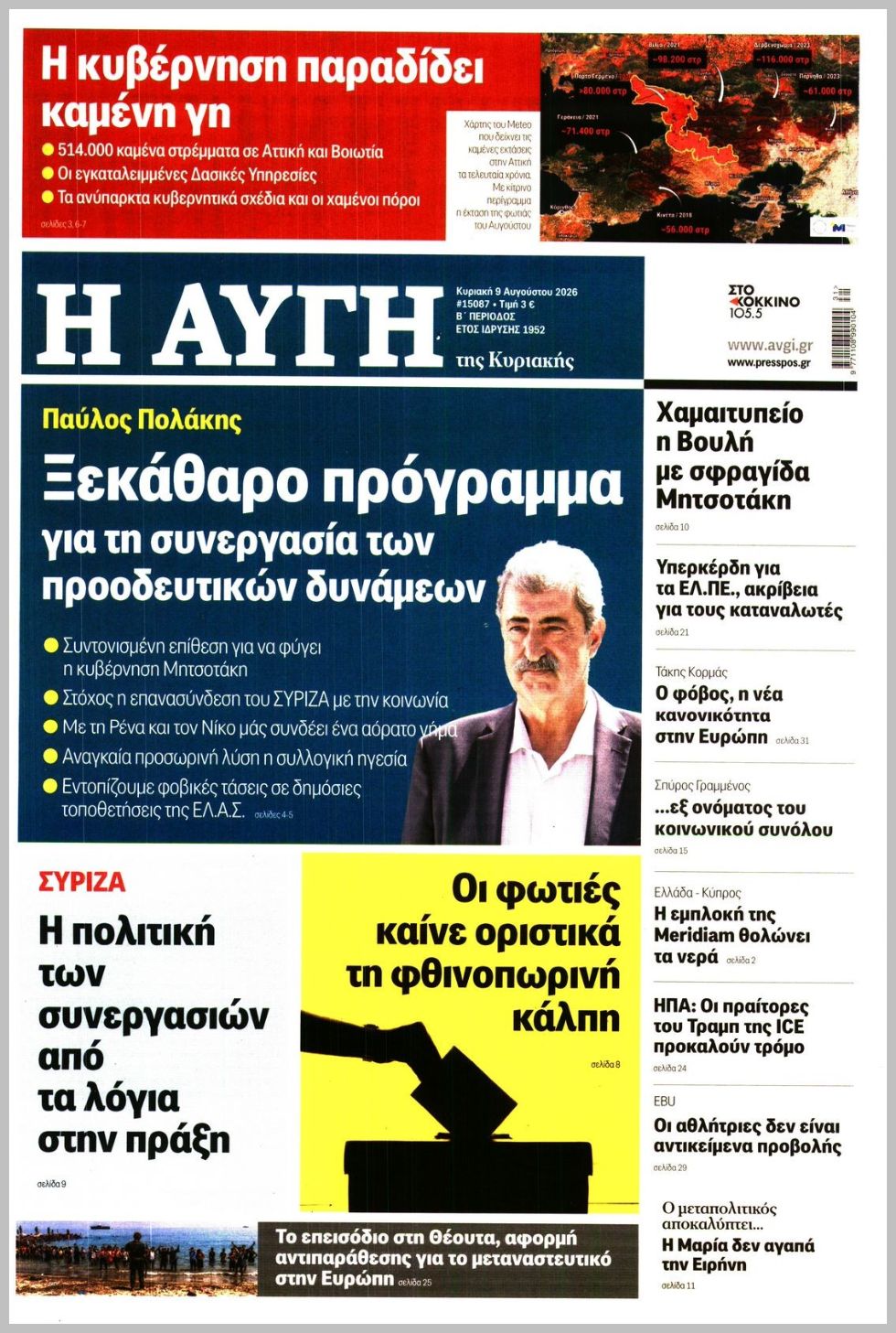 ΑΥΓΗ ΤΗΣ ΚΥΡΙΑΚΗΣ